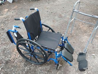 Lifestyle Blue Manual Wheelchair with Leg Rests