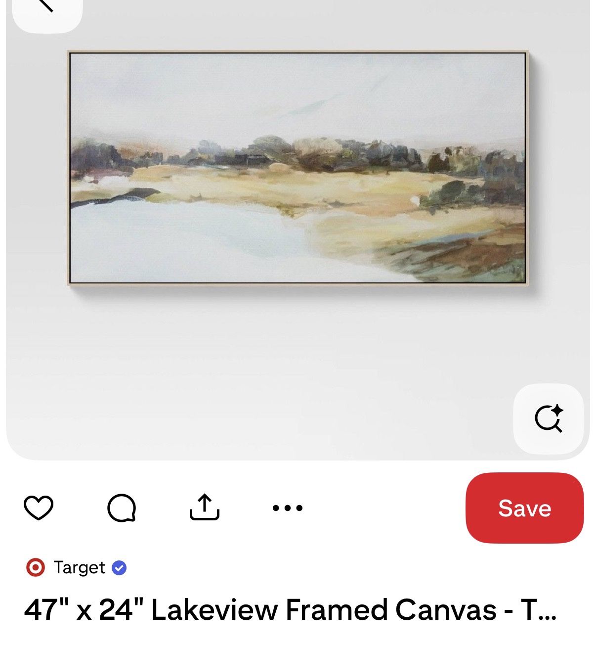 47 X 24 Lakeview framed Canvas Wall Art Target Threshold