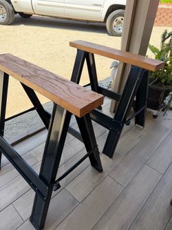 Beautiful set Folding saw Horses.