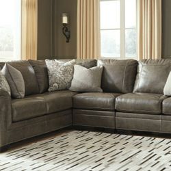Roleson Quarry LAF Leather Sectional

