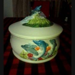Big Dolphins Cookies Jar