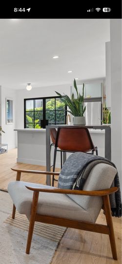 West Elm chair mid century modern