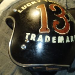 motorcycle helmet, vintage style DOT approved