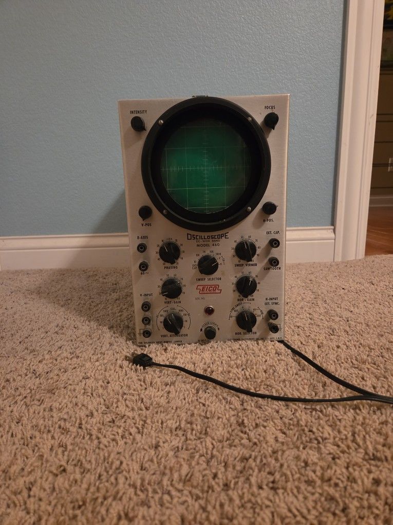 Vintage EICO Model 460 Oscilloscope – Powers On – Retro Tech