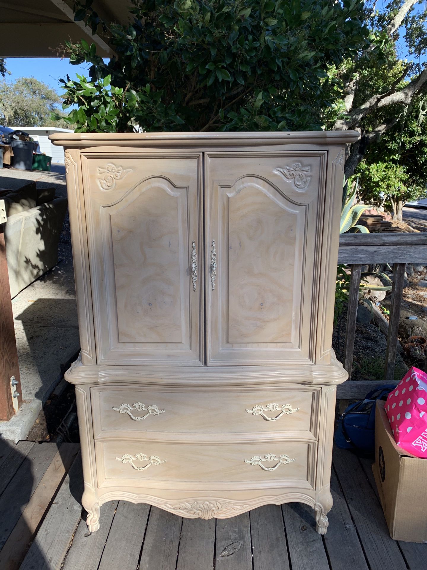 Solid Wood Hutch Armoire
