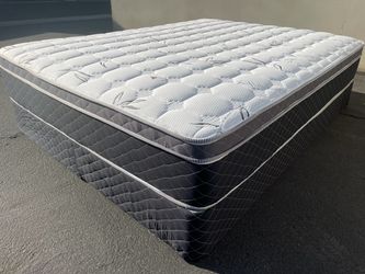 Cal King Bamboo Orthopedic Pillow Top Mattress And Boxspring!