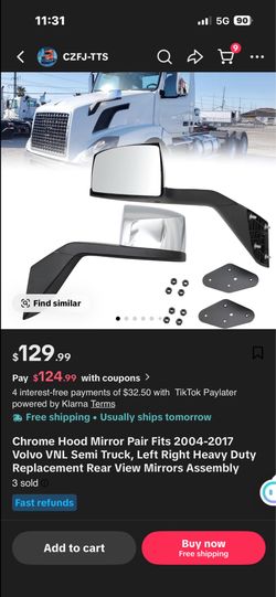 Volvo mirror (drivers side