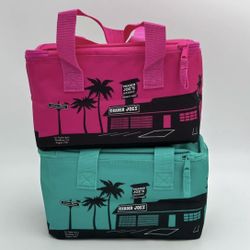 New  Trader Joe’s Mini Insulated Tote Bag BOTH color Pink&Teal