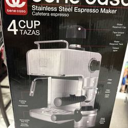 Bene Casa 3.5 Bar Espresso Cappuccino Latte Machine Maker with Frother