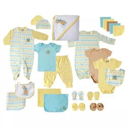 Luvable Friends Baby Unisex Gift Cube, 25 Items 0-6 Months