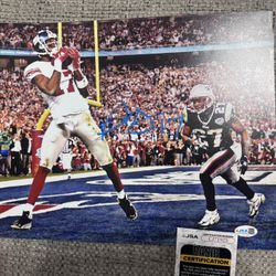 Plaxico Burress autographed signed 11x14 photo- New York Giants-  JSA COA