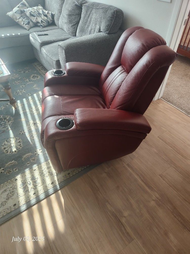 Recliner Power W Double Storage Bins
