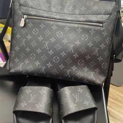 Louis Vuitton Messenger Bag & Sandals 
