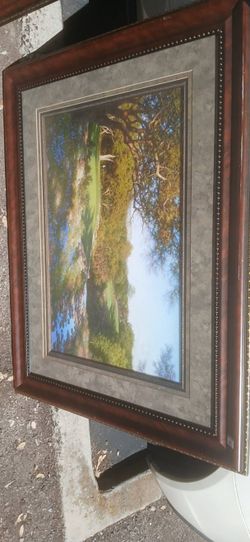 Larry Dyke Matching Pair Framed Golf Prints w/ COAs