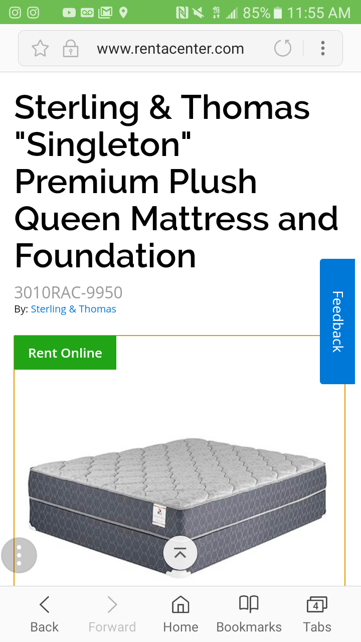 Sterling & Thomas "Singleton" Premium Plush Queen Mattress and Foundation