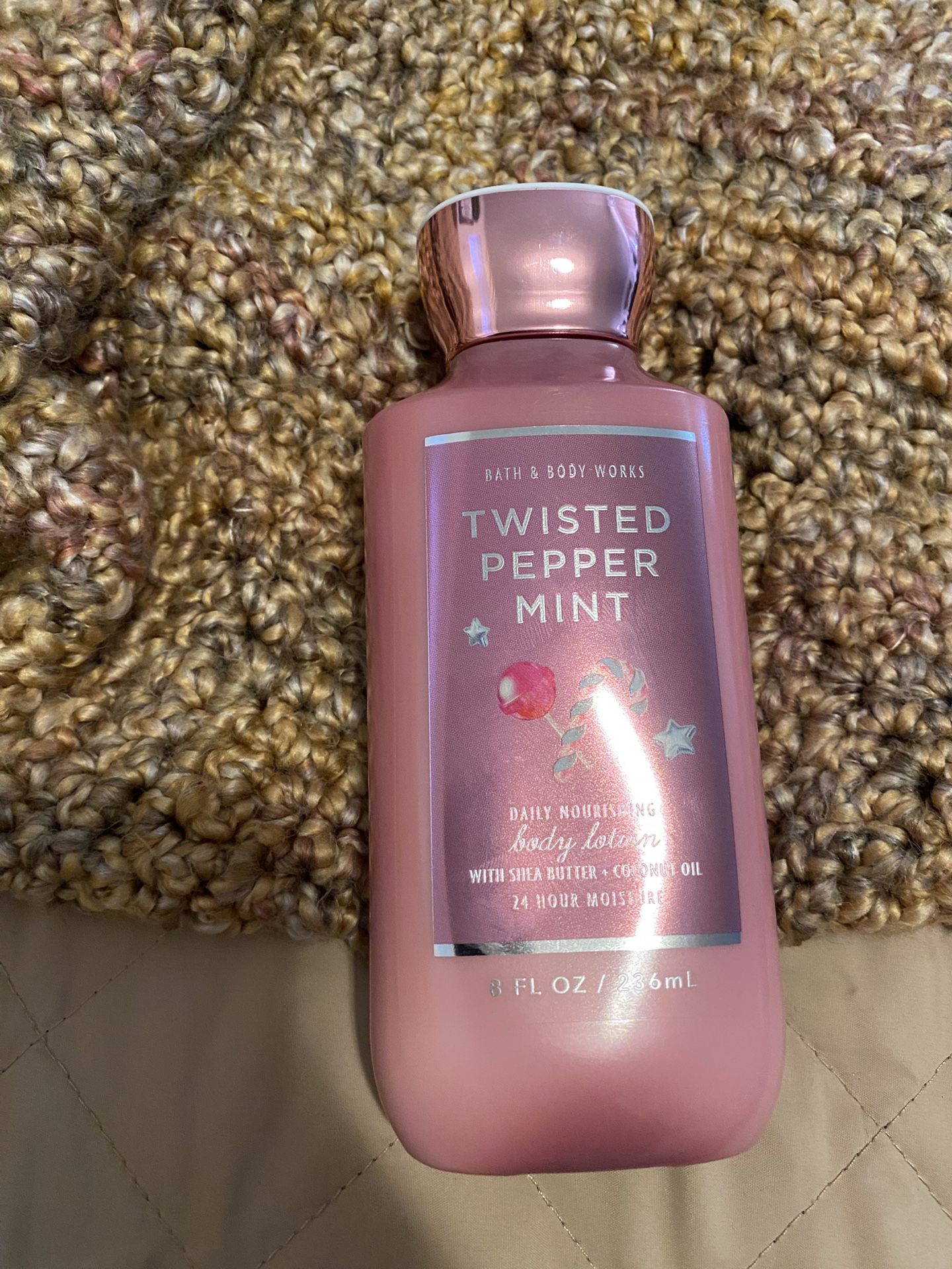 Bath & Body Works Twisted Pepper Mint Body Lotion W Shea Butter Coconut Oil 24 HR Moisture