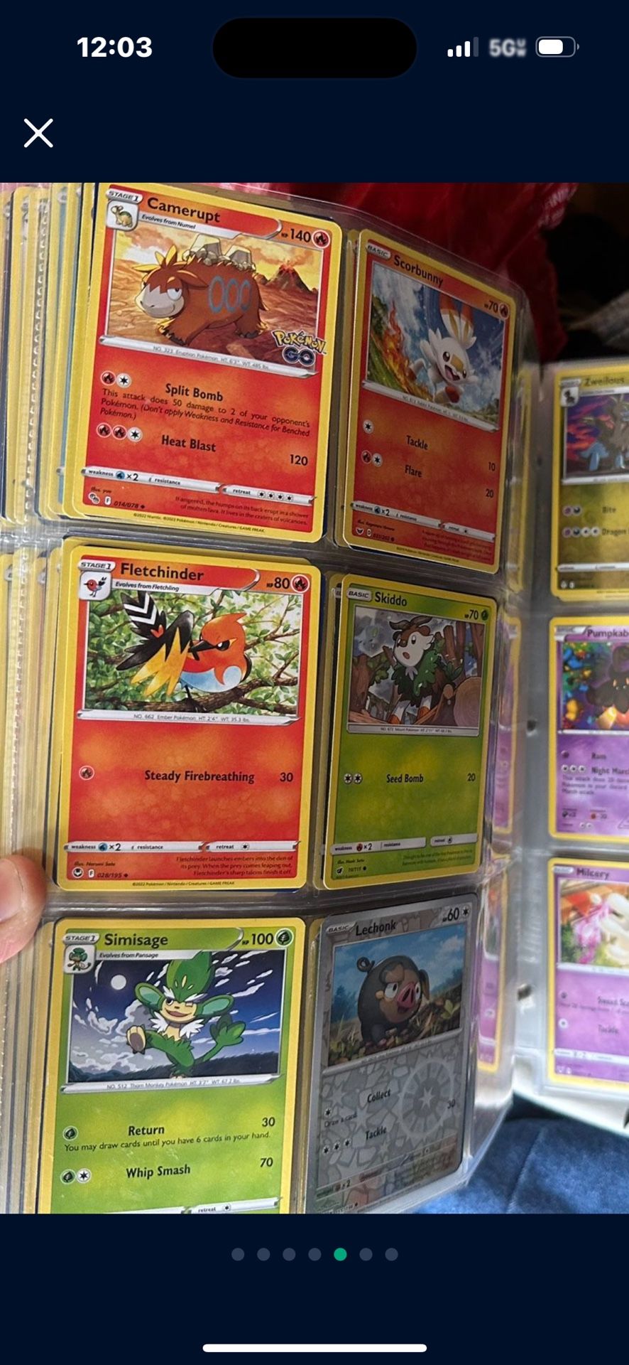 Large Binder Filled With Pokémon Cards