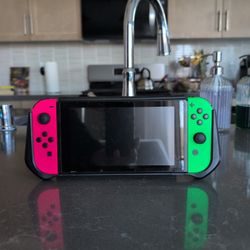 Switch 1 Full Functional With Joycons, Dock, Charger + Grip Case