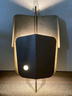 Last 2!!! Modern wall light brush gold and leather