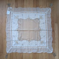 NEW 2 Decorative Square Tablecloths 