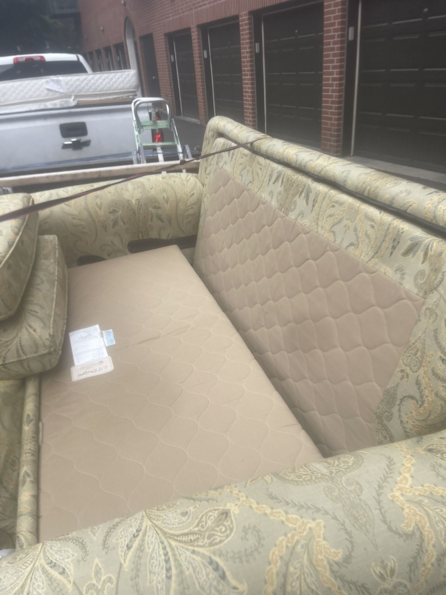Very Very Expensive Sleeper Sofa With A High-Quality Mattress Also Has Gliders On The Inside, Making It Very Easy