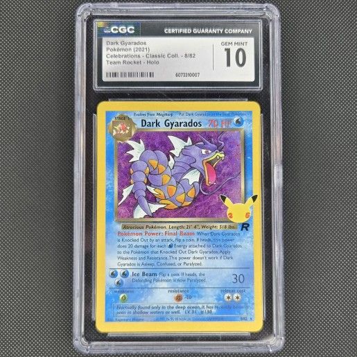 CGC 10 Dark Gyarados 8/82 Holo Celebrations Classic Collection Pokémon Card