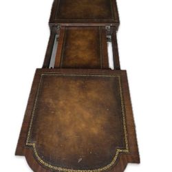 Antique Leather Top Table Living Room Weiman Furniture 