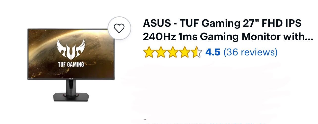 ASUS TUF GAMING MONITOR 27 Inch