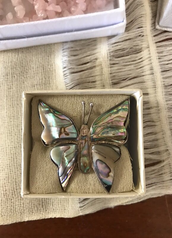 sterling silver butterfly pendant