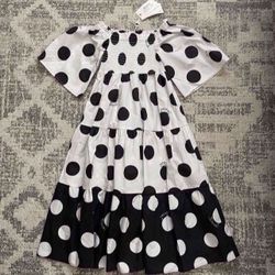 NWT TWINSET KIDS POLKA-DOT SHIFT DRESS