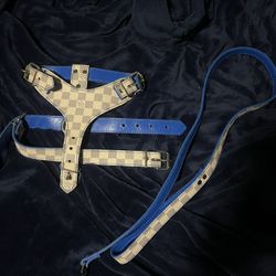 Louis Vuitton Dog Harness with Leash