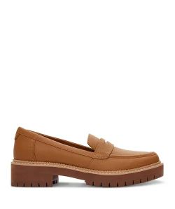 Toms Cara Slip On Lug Platform Penny Loafer Flats shoes chunky heel women's size 7.5