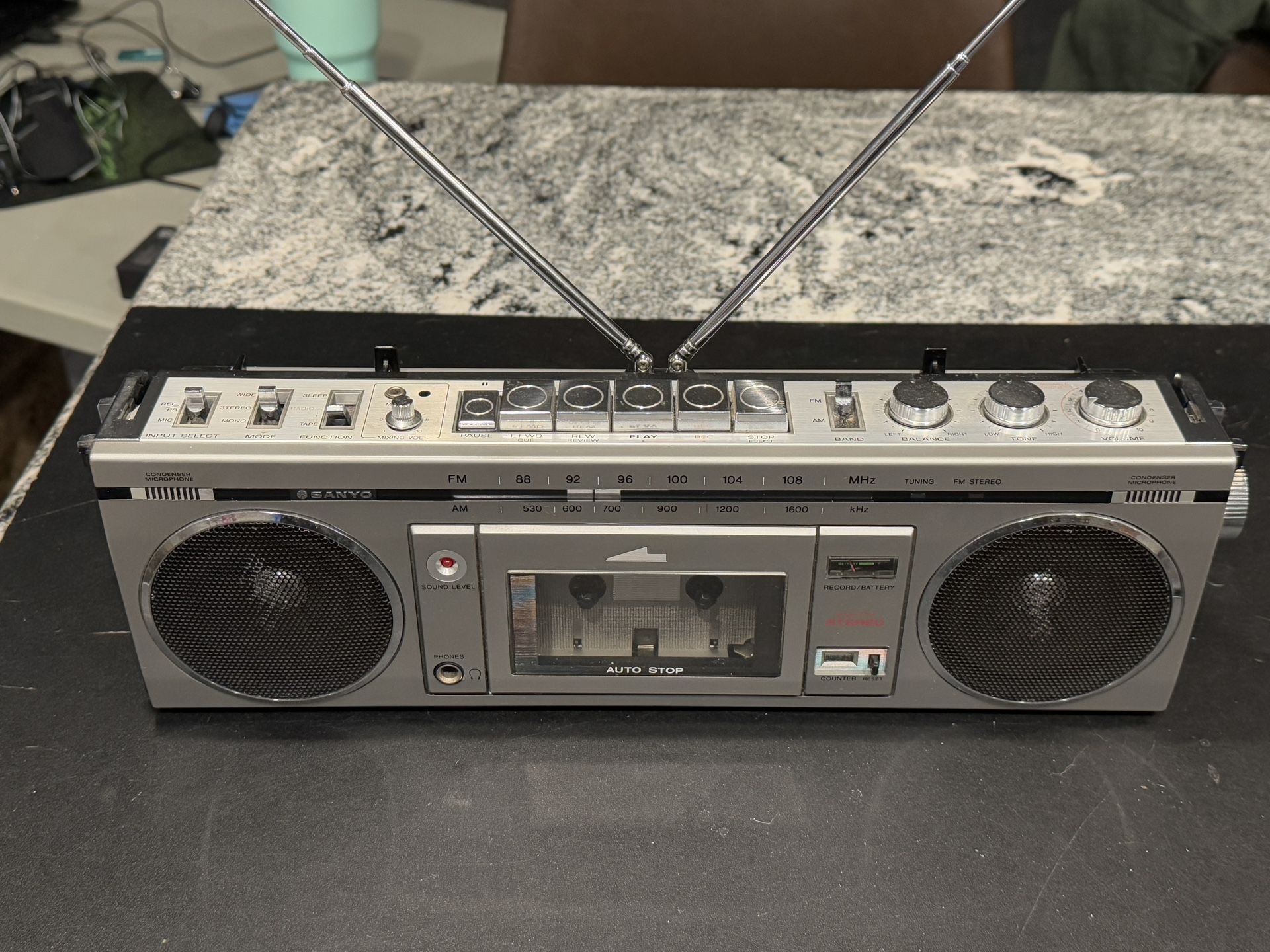 RARE Vintage 1970s Sanyo M7700F Stereo Radio Cassette Player Restoration Project. 