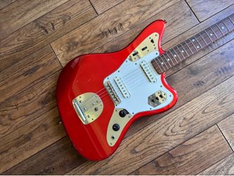 1997 Fender JG-66 Jaguar Candy Apple Red + Matching Headstock MIJ Japan