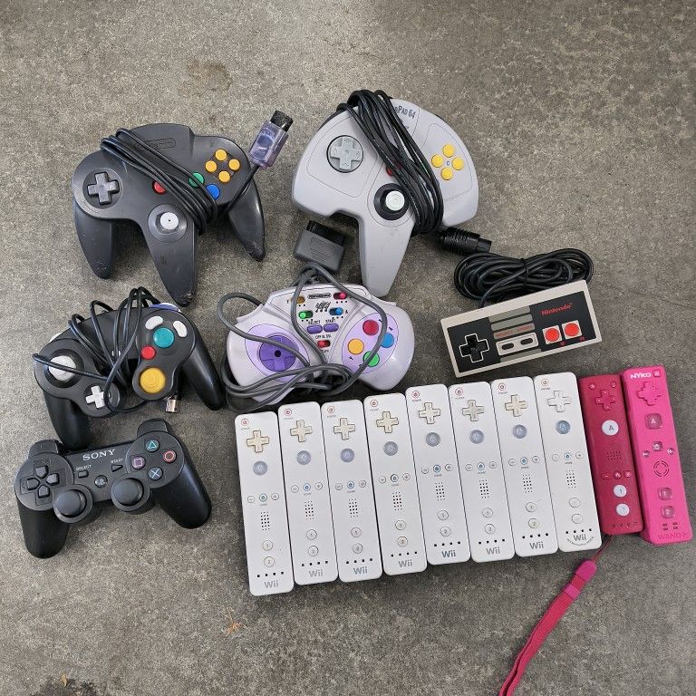 Video Game Controller Lot FOR PARTS