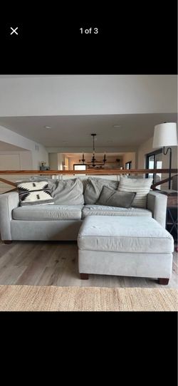 West Elm Sleeper Sofa Couch + Ottoman