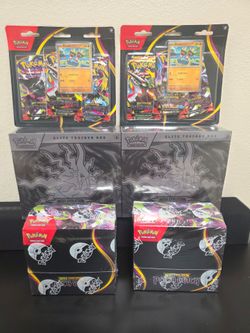 Pokemon Mega Evolution Pitch Black Lot - 2 Booster Boxes, 2 ETBs, 2 Blisters