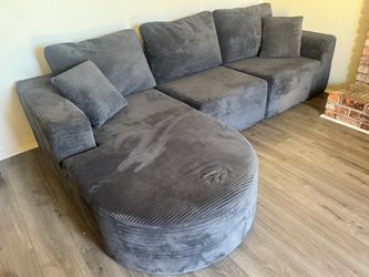 Boneless Couch. Wolf Grey $175 or reasonable offer