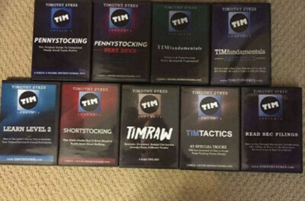 Timothy Sykes 11 DVD Collection + Tim Grittani Trading Tickers DVD