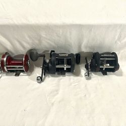 New And Preowned Deep Sea Heavy Action, Fishing Reels. Brands Include (Daiwa , Shakespeare & Pflueger. Read Description For The Models.