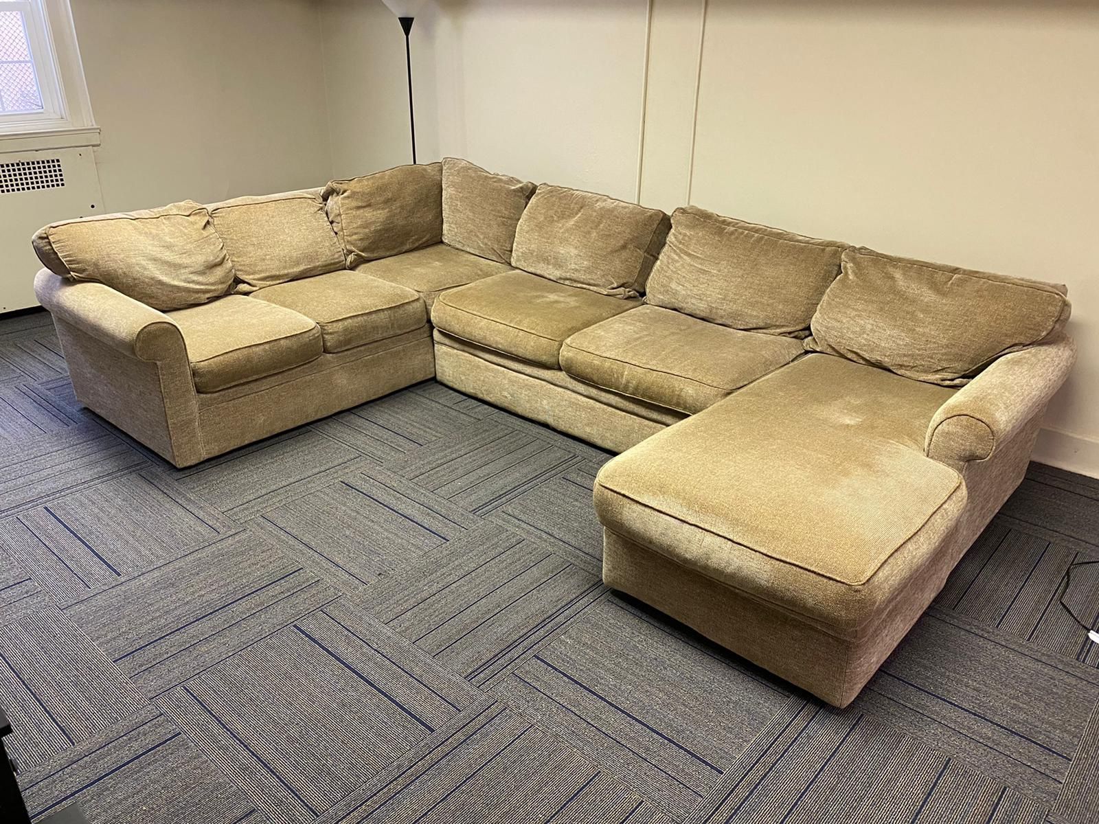 FREE DELIVERY - Comfortable Big Double Sectional Gold Couch - Look My Profile For More Options 