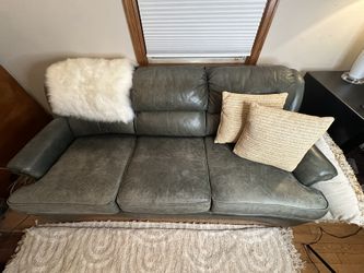 MCKINLEY  Leather Sofa + Loveseat Set — Moving Out of the Country, Must Sell ASAP