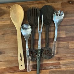 various kitchen utensils