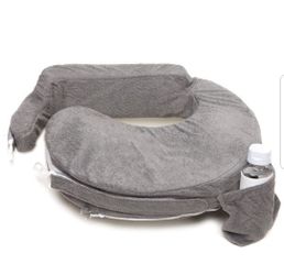 My Brest Friend Deluxe Nursing Pillow for Comfortable Posture, Evening Dark Grey