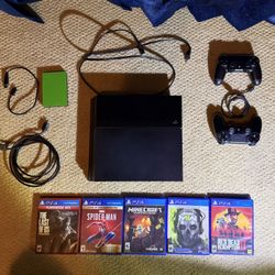 PS4 w/games - 1TB Extended Hard Drive Included