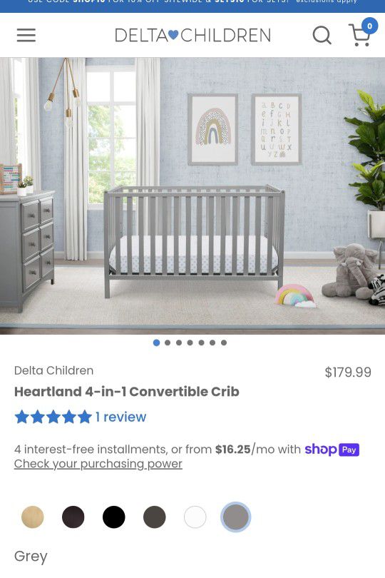 Delta 4-in-1 Convertible Crib