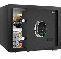 Safe Storage for Home with Fingerprint Biometric and 3-8 Digit Pin as well as Key Lock | 1.2 Cu Ft Size