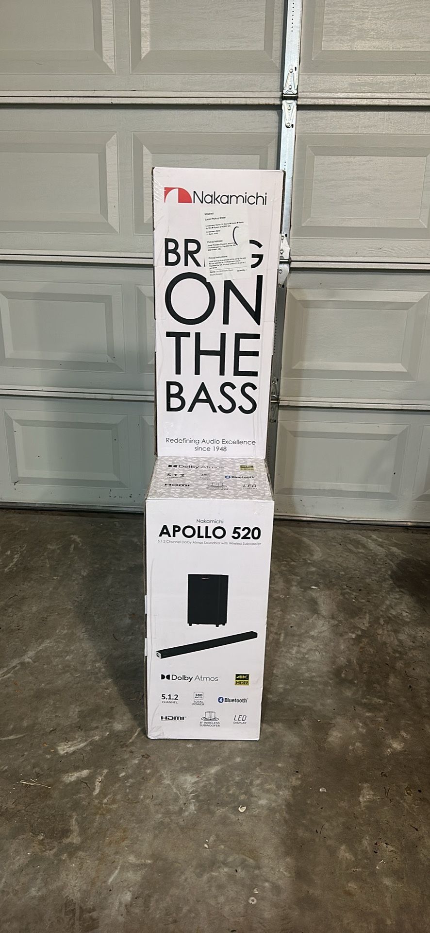 Nakamichi APOLLO 520 5.1.2. Channel Dolby Atmos Soundbar with Wireless subwoofer