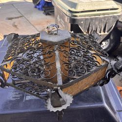 Vintage metal candle lamp