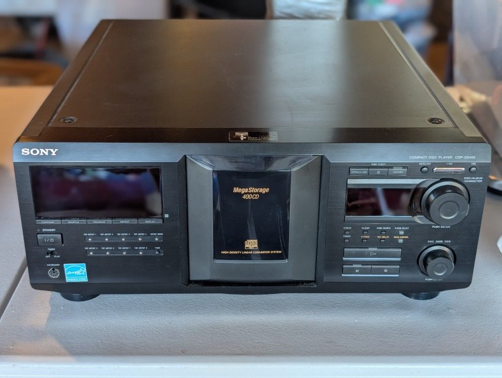 SONY Compact Disc Player CDP-CX455 Mega Storage 400CD